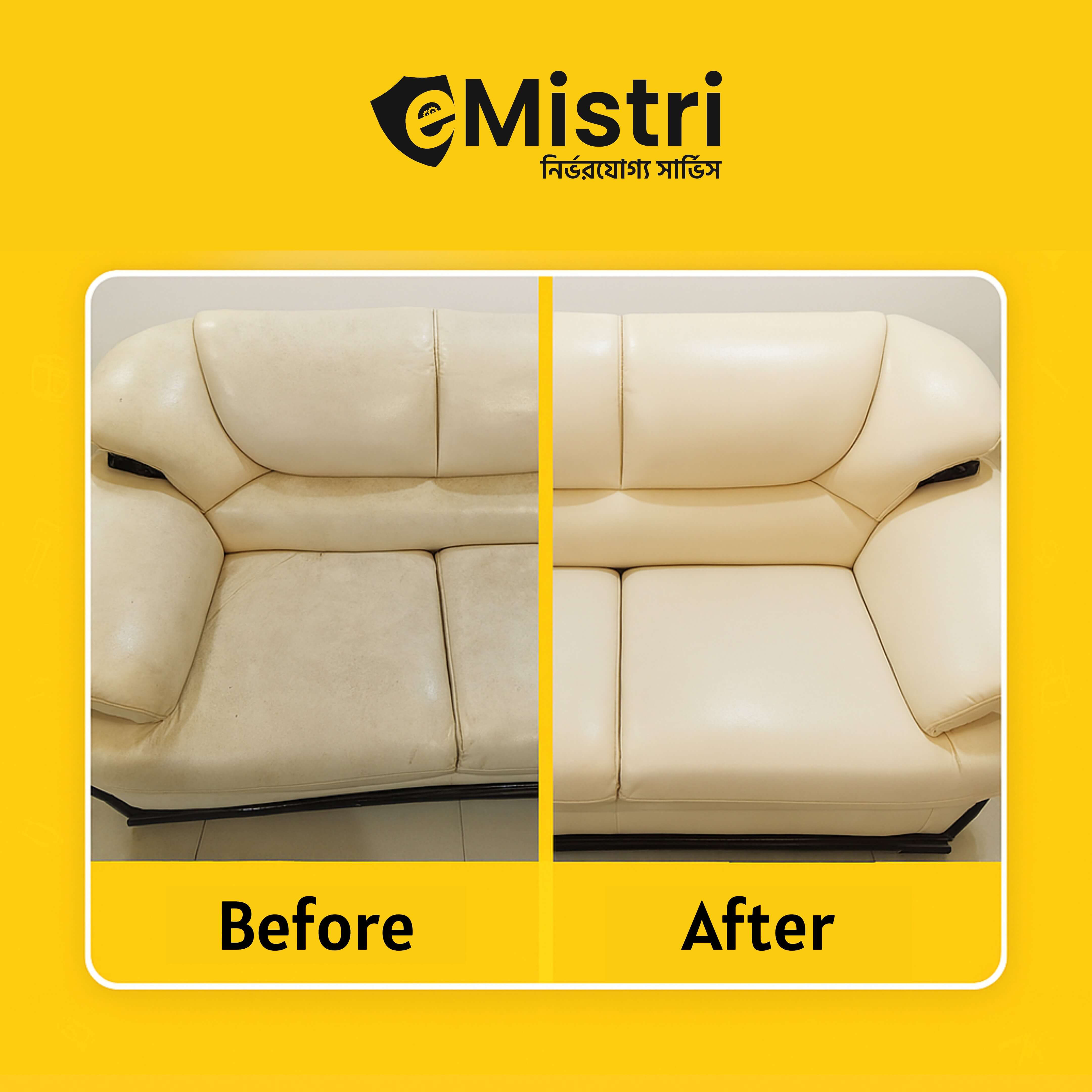 Sofa Cleaning Befor & After